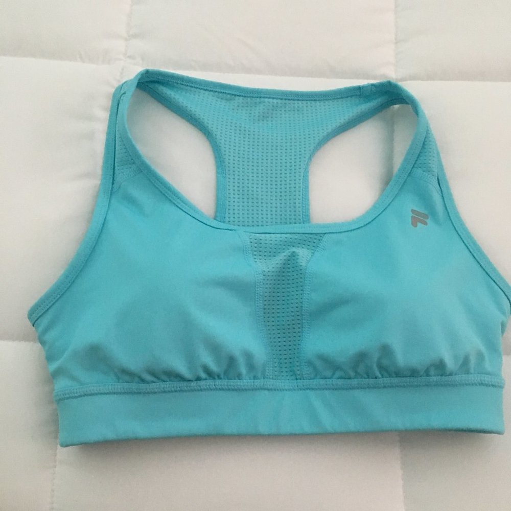 Fila turquoise blue sports bra/workout top
